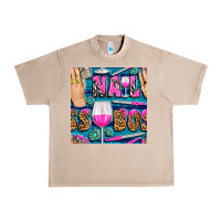French Oak nail boss money hand and wine with gemstone leopard and zebra seamless Urban Heavy Tee - BundleAndBundleShop