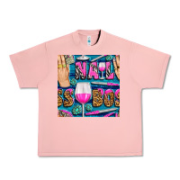 Salmon nail boss money hand and wine with gemstone leopard and zebra seamless Urban Heavy Tee - BundleAndBundleShop