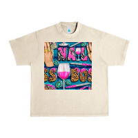 Sandshell nail boss money hand and wine with gemstone leopard and zebra seamless Urban Heavy Tee - BundleAndBundleShop
