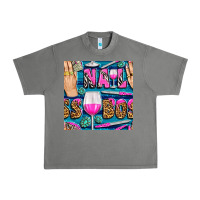Nail Boss Money Hand And Wine With Gemstone Leopard And Zebra Seamless Urban Heavy Tee | Teevron
