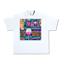 White nail boss money hand and wine with gemstone leopard and zebra seamless Urban Heavy Tee - BundleAndBundleShop