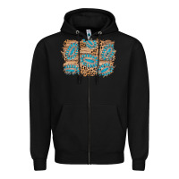 Black gemstone wood leopard background Zipper Hoodie - AdoDesignShop