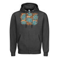 Charcoal Heather gemstone wood leopard background Zipper Hoodie - AdoDesignShop