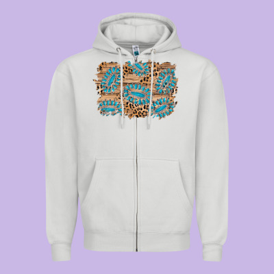 Gemstone Wood Leopard Background Zipper Hoodie Designed By Adodesignshop