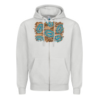 Dove Grey gemstone wood leopard background Zipper Hoodie - AdoDesignShop