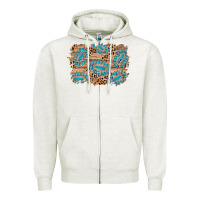 Oatmeal Heather gemstone wood leopard background Zipper Hoodie - AdoDesignShop