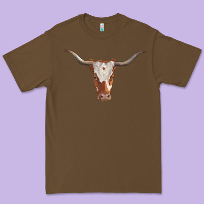 Longhorn Cow Head Premium Tee Designed By Ranaportraitstore