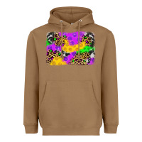 Toasted Coconut mardi gras background Heavyweight Hoodie - JahusDesignShop