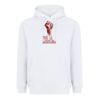 White Stephanie Miller Show Heavyweight Hoodie - artisFamous