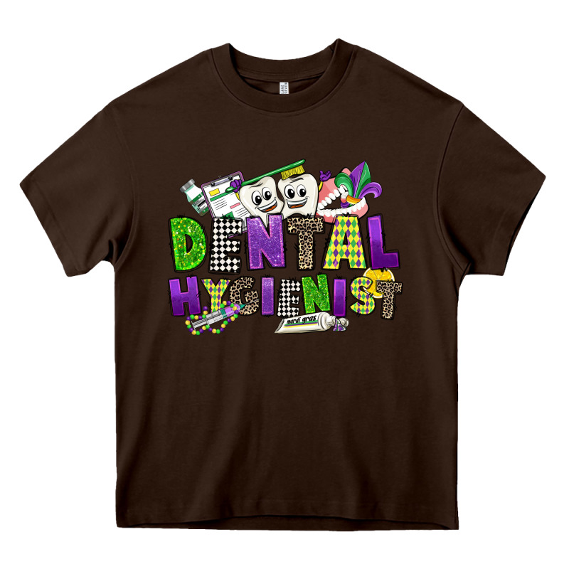 Dental Hygienest Mardi Gras Heavy Core Tee by CowGirlArtShop | Teevron