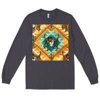Smoke native american aztec seamless pattern Long Sleeve Tee - BundleAndBundleShop