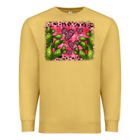 Antique Gold valentine's day cactus background Premium Sweatshirt - JahusDesignShop