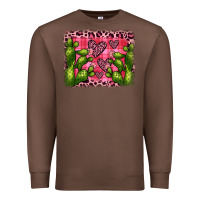 Chestnut valentine's day cactus background Premium Sweatshirt - JahusDesignShop