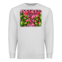Dove Grey valentine's day cactus background Premium Sweatshirt - JahusDesignShop