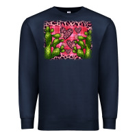 Navy valentine's day cactus background Premium Sweatshirt - JahusDesignShop