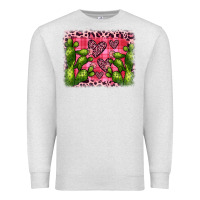 Oatmeal Heather valentine's day cactus background Premium Sweatshirt - JahusDesignShop