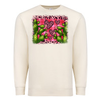 Sandshell valentine's day cactus background Premium Sweatshirt - JahusDesignShop