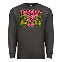 Smoke valentine's day cactus background Premium Sweatshirt - JahusDesignShop