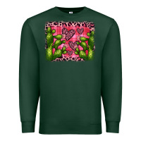 Sports Green valentine's day cactus background Premium Sweatshirt - JahusDesignShop