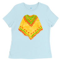 Baby Blue mexican poncho fa element Ladies Tee - FaDigitalArtStudio