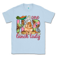 Dusty Blue One hip lunch lady Easter Day Classic Tee - HowdyJamesFarm