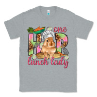 Heather Grey One hip lunch lady Easter Day Classic Tee - HowdyJamesFarm