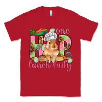 Red One hip lunch lady Easter Day Classic Tee - HowdyJamesFarm