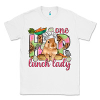 White One hip lunch lady Easter Day Classic Tee - HowdyJamesFarm