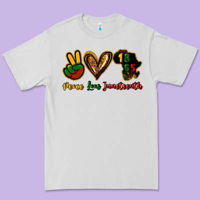 Peace Love Juneteenth Premium Tee Designed By Howdyjamesfarm