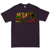 Plum Peace love Juneteenth Premium Tee - HowdyJamesFarm