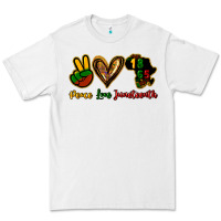 White Peace love Juneteenth Premium Tee - HowdyJamesFarm