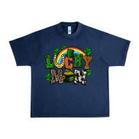 Navy lucky mom St. Patricks Day Urban Heavy Tee - FaDigitalArtStudio