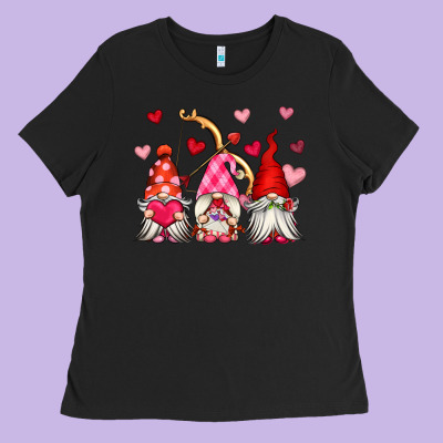 Valentine's Day Gnomes Ladies Tee Designed By Oliviacreatesart