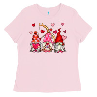 Bubblegum Pink valentine's day gnomes Ladies Tee - OliviaCreatesArt
