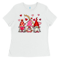 White valentine's day gnomes Ladies Tee - OliviaCreatesArt