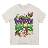Cream happy mardi gras yall Heavy Core Tee - CowGirlArtShop