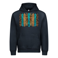 Navy glitter turqoise leopard tooled leather background Urban Hoodie - RanaPortraitStore