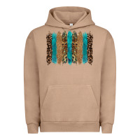 Pigment Burro glitter turqoise leopard tooled leather background Urban Hoodie - RanaPortraitStore