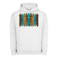 Pigment Lunar Rock glitter turqoise leopard tooled leather background Urban Hoodie - RanaPortraitStore