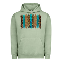 Pigment Oil Green glitter turqoise leopard tooled leather background Urban Hoodie - RanaPortraitStore