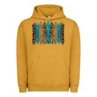 Pigment Peanut Butter glitter turqoise leopard tooled leather background Urban Hoodie - RanaPortraitStore
