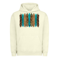 Pigment Pistachio glitter turqoise leopard tooled leather background Urban Hoodie - RanaPortraitStore