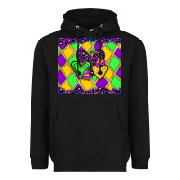 Black mardi gras hearts Heavyweight Hoodie - JahusDesignShop
