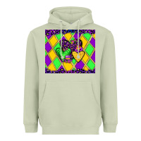 Matcha mardi gras hearts Heavyweight Hoodie - JahusDesignShop