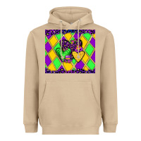 Mushroom mardi gras hearts Heavyweight Hoodie - JahusDesignShop