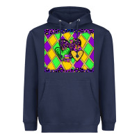 Navy mardi gras hearts Heavyweight Hoodie - JahusDesignShop