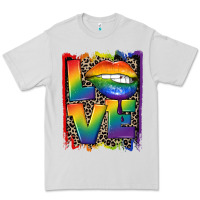 Dove Grey Love pride Premium Tee - CowGirlArtShop