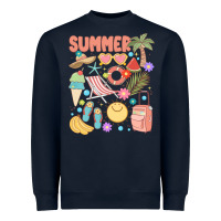 Navy retro summer Heavyweight Sweatshirt - JahusDesignShop