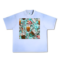 Grape Ice dentist coffee cups toothpaste and teeth with cowhide seamless pattern Urban Heavy Tee - BundleAndBundleShop