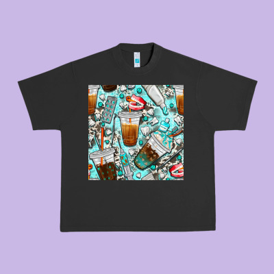 Dentist Coffee Cups Toothpaste And Teeth With Cowhide Seamless Pattern Urban Heavy Tee Designed By Bundleandbundleshop